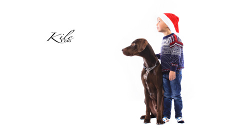 Kile Foto Studio highkey portrett dyr hund+barn gutt 1